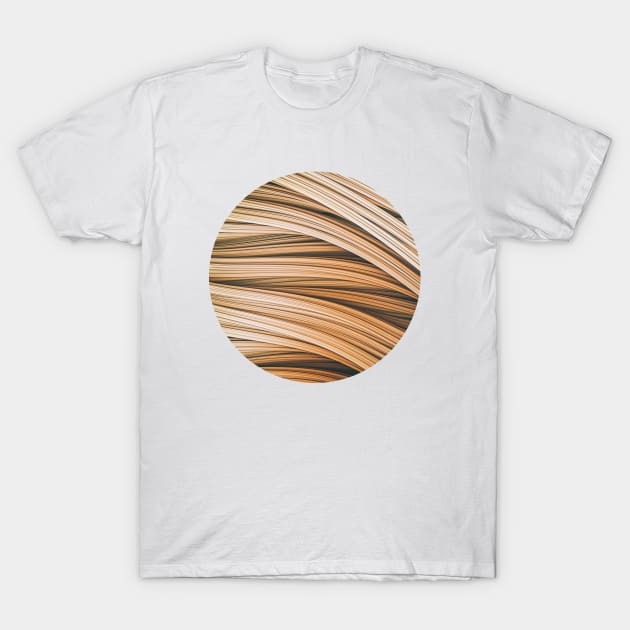 Shades of Beige Abstract Art Strands T-Shirt by love-fi